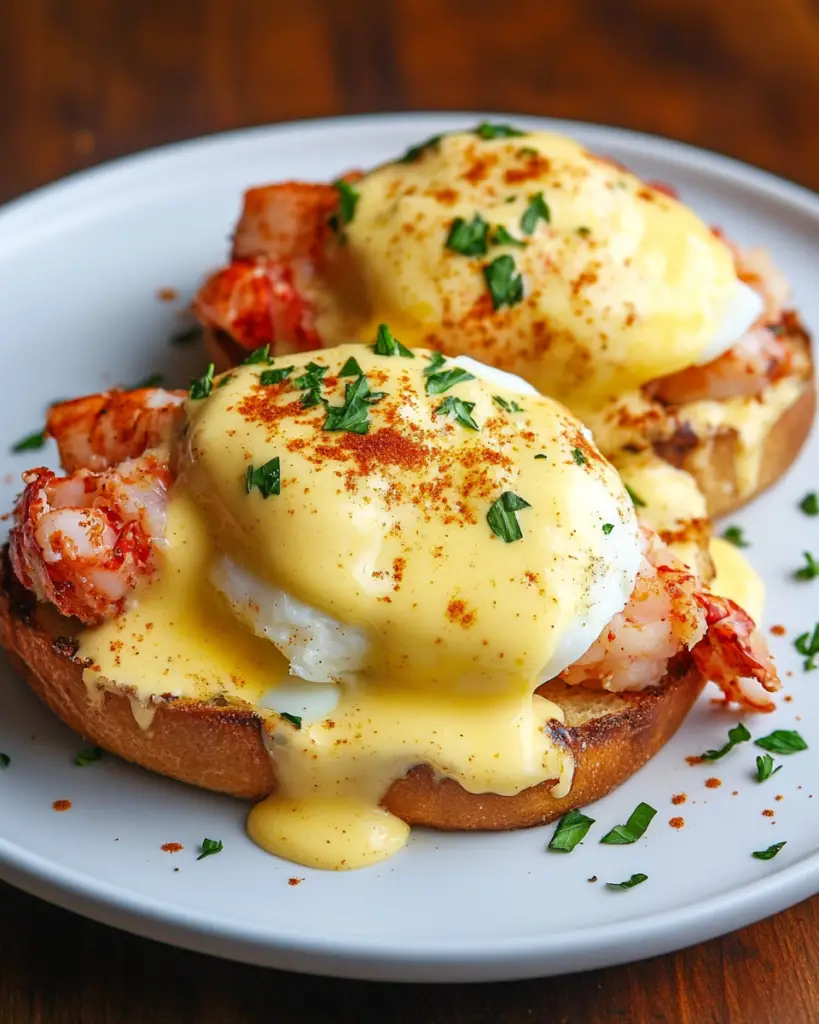 Bay Lobster Eggs Benedict with Cajun Hollandaise
