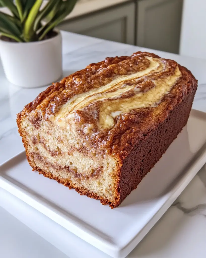 Cream Cheese Cinnamon Swirl Banana Bread