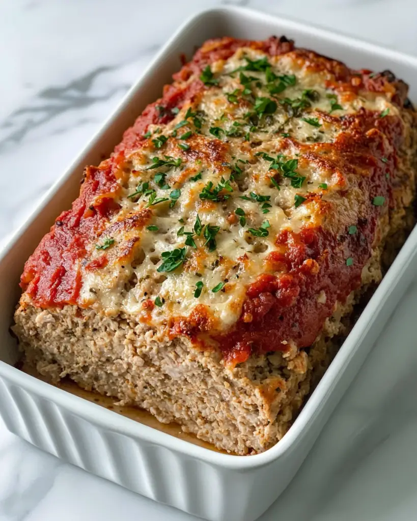 Garlic Parmesan Chicken Meatloaf