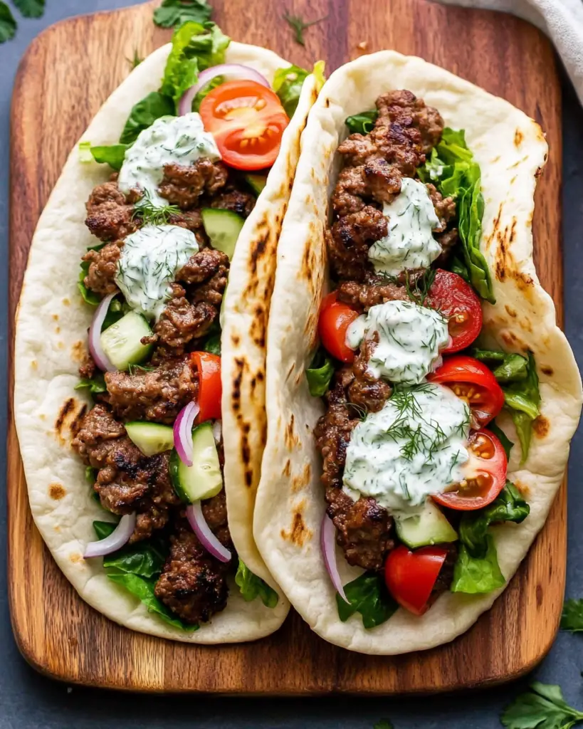 Lamb Gyros with Tzatziki Sauce