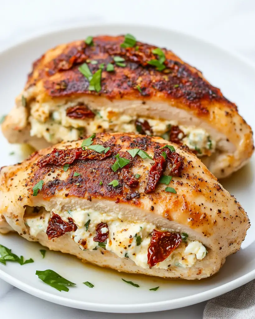 Sun-Dried Tomato Feta Stuffed Chicken