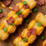 Easy Loaded Tater Tot Skewers