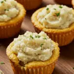Cornbread Cupcakes with Mashed Potatoes