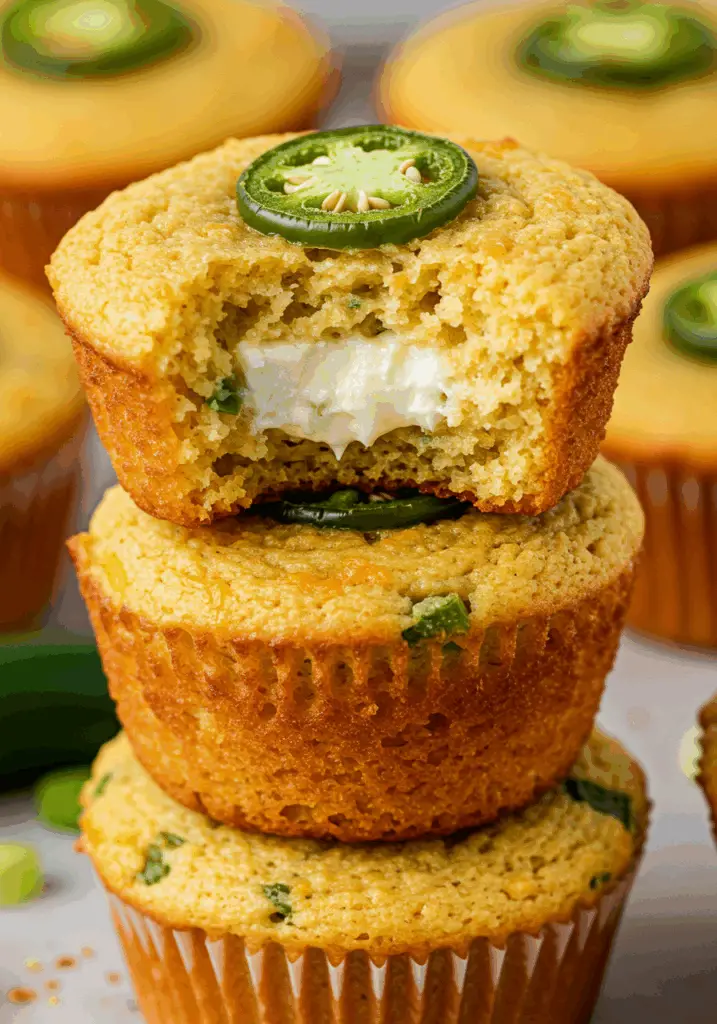 Jalapeño Cornbread Muffins with Cream Cheese Filling