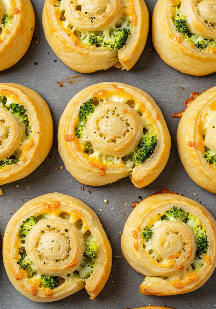 Broccoli Cheese Pinwheels - Toptastefulrecipes