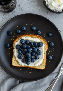 Lemon Blueberry Ricotta Toast