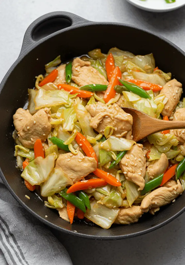 Chinese Chicken Cabbage Stir Fry
