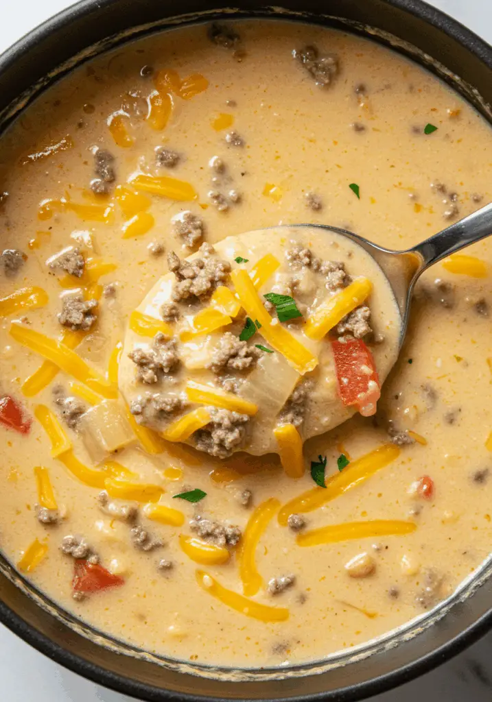 Creamy Cheeseburger Soup