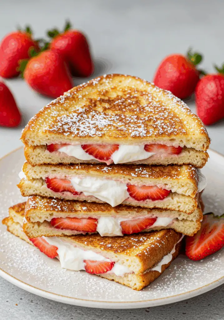Fried Strawberry Cheesecake Sandwiches