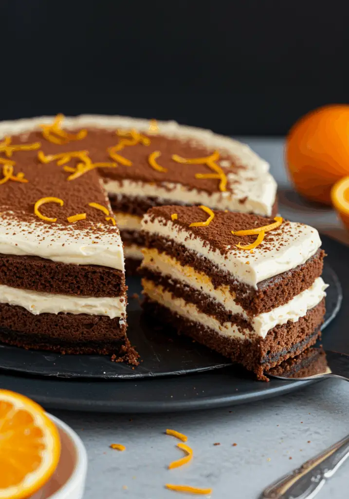 Chocolate Orange Cheesecake Layer Cake