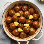 Slow Cooker Pineapple Barbecue Meatballs