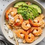 Spicy Shrimp and Avocado Rice Bowl