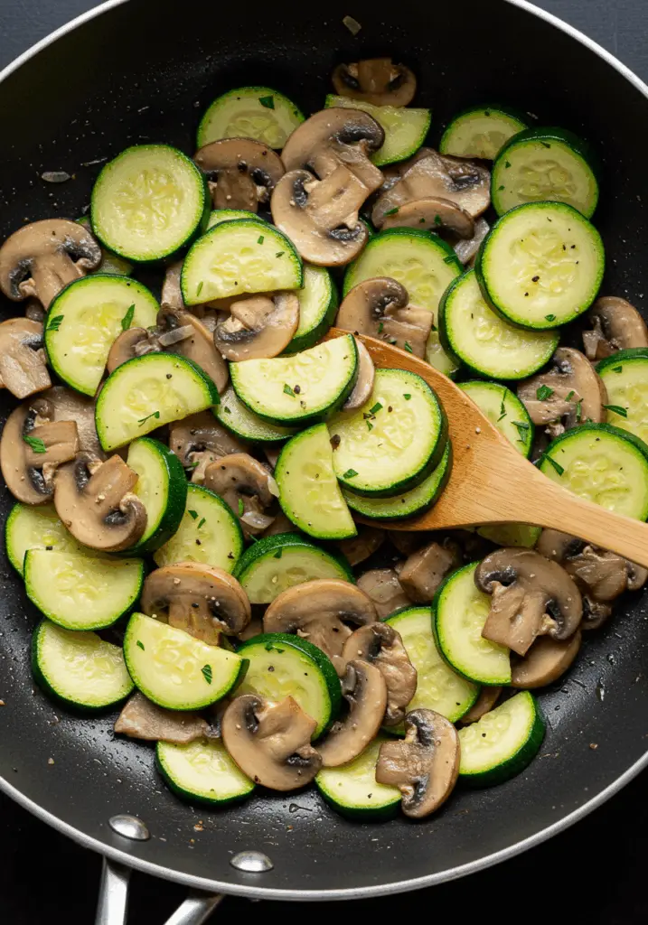 Low-Carb Sautéed Zucchini with Mushroom
