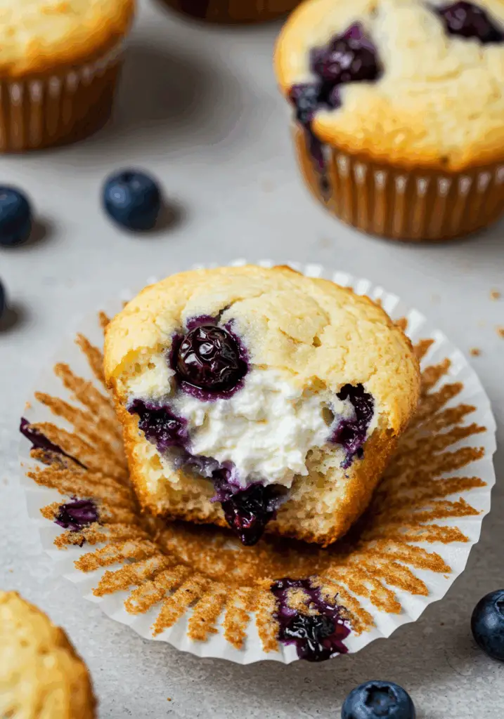 Blueberry Cottage Cheese Muffins
