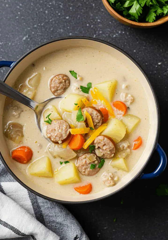 Creamy Turkey Sausage and Potato Soup