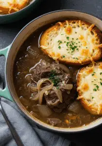 French Onion Beef Short Rib Soup