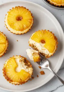 Mini Pineapple Upside Down Cheesecakes
