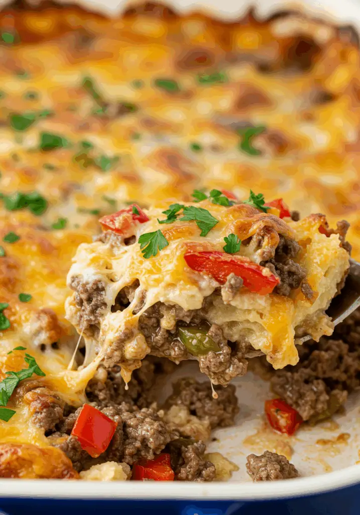 Cheesy Low Carb Philly Cheesesteak Casserole