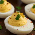 Spicy Chili Garlic Deviled Eggs