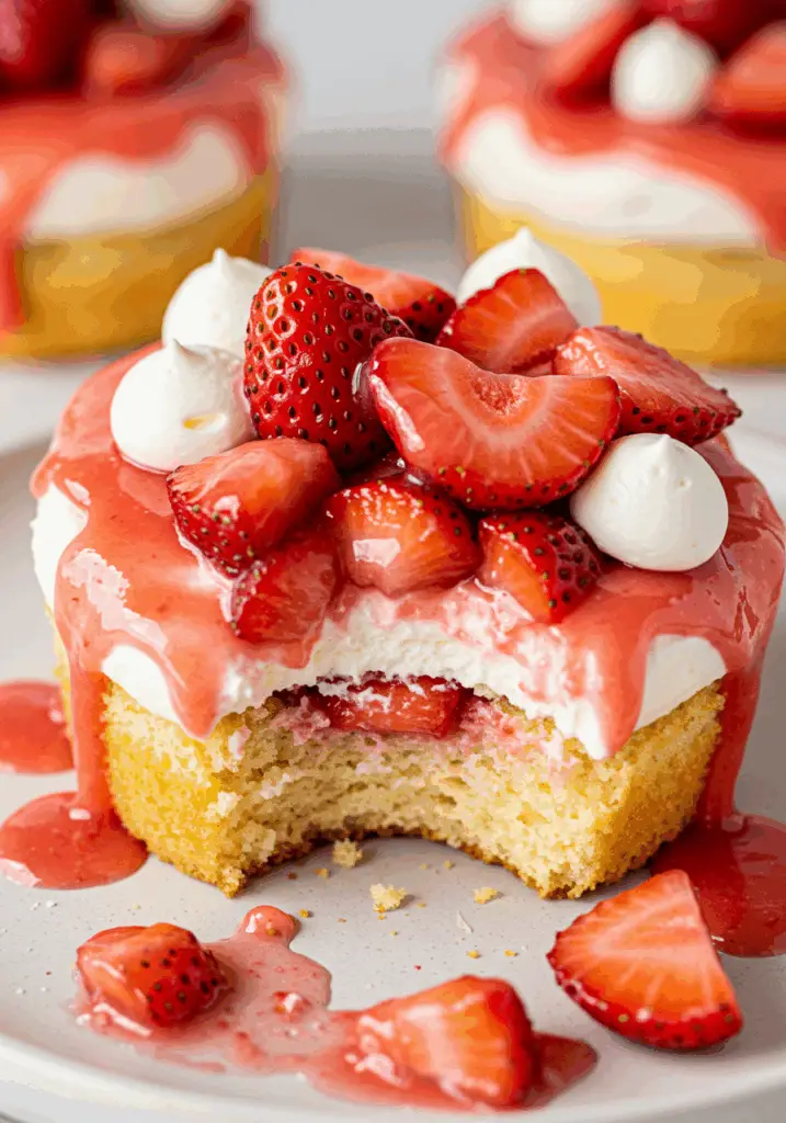 Strawberry Earthquake Cake