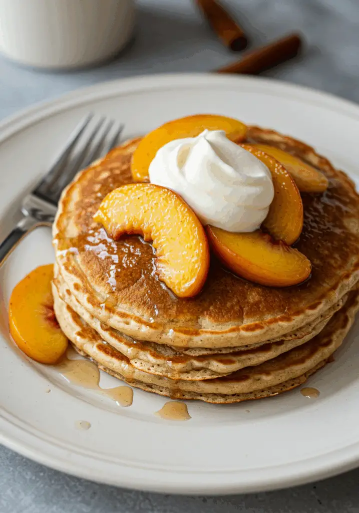 Cinnamon Peach Pancakes