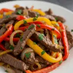 Pepper Steak with Bell Peppers and Onion