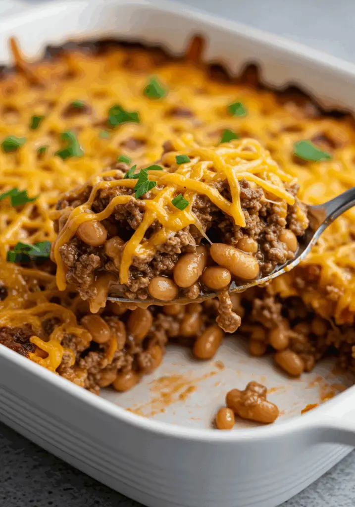 Ground Beef & Baked Bean Casserole