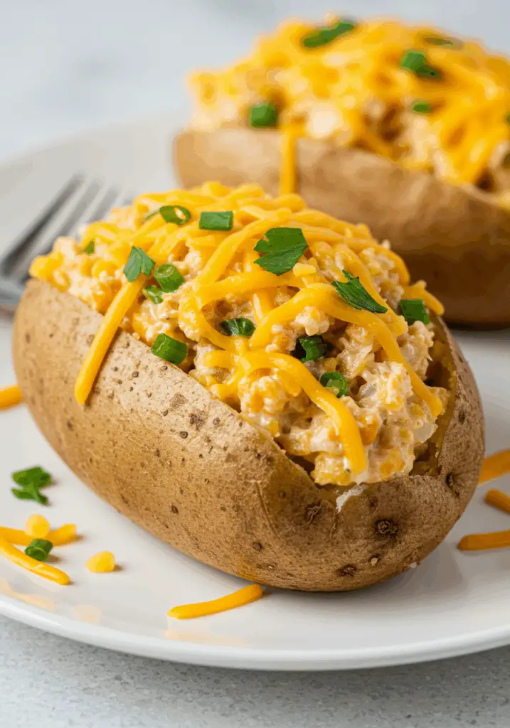 Crack Chicken Stuffed Baked Potatoes
