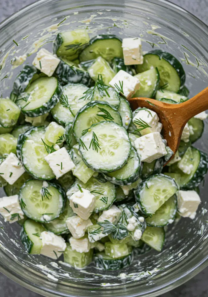 Cucumber feta salad