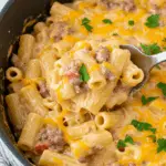 Loaded Cheeseburger Alfredo Pasta