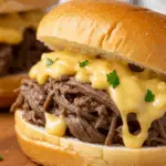 Slow Cooker Beef & Cheddar Sandwiches