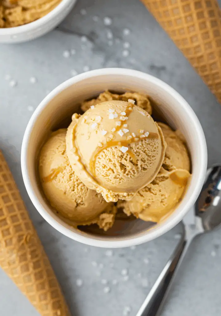 High Protein Salted Caramel Cottage Cheese Ice Cream