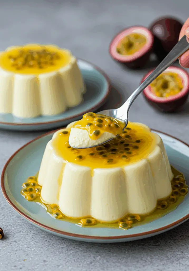 Passion Fruit Panna Cotta (No Gelatin)