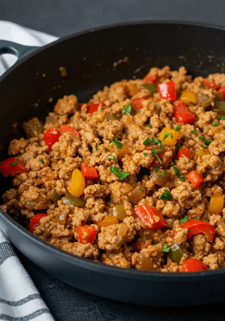 Ground Turkey and Peppers