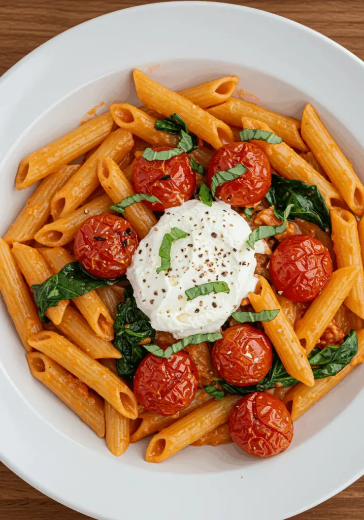 Roasted Tomato and Garlic Ricotta Pasta