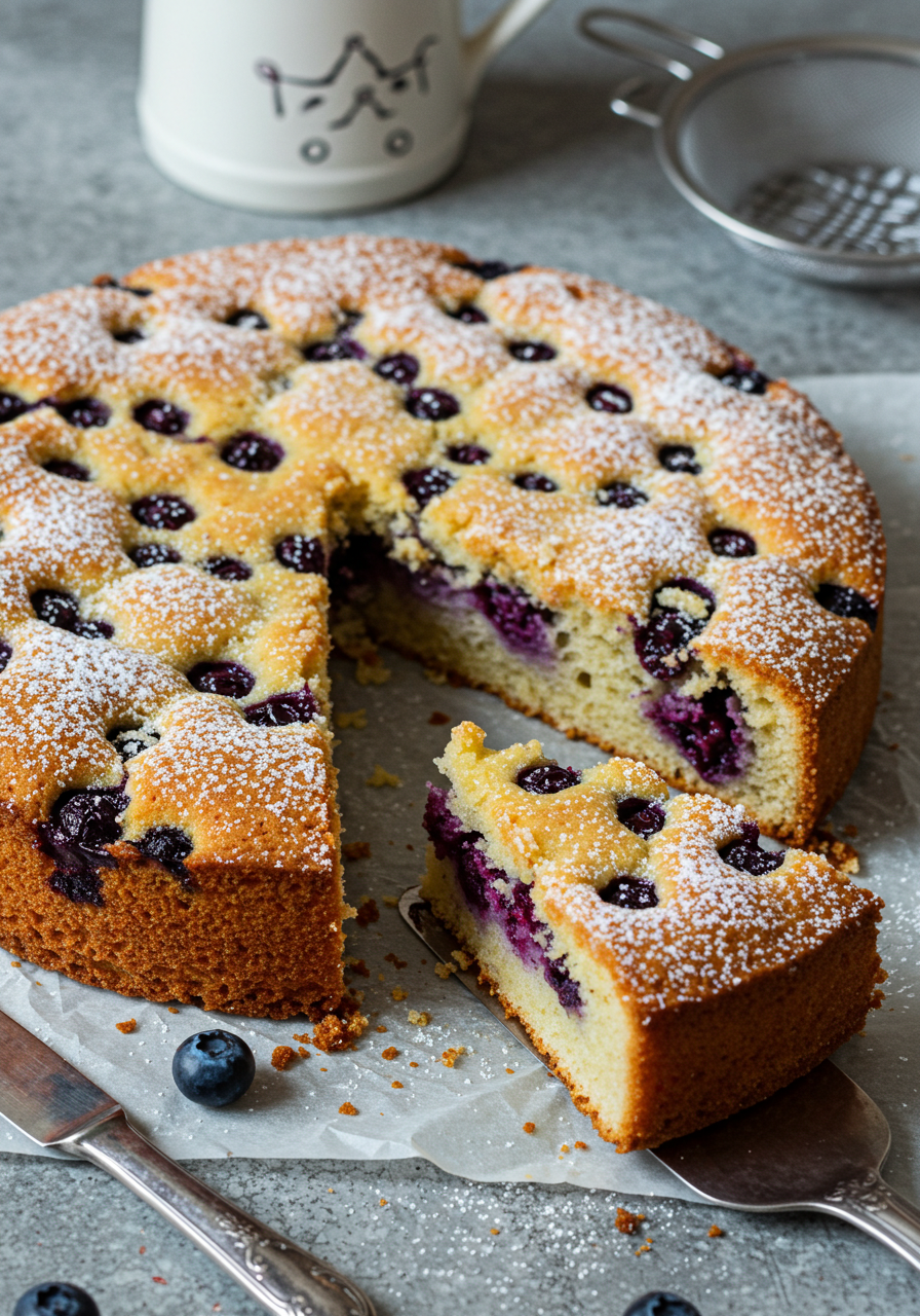 German Blueberry Cake (Blaubeerkuchen) - Toptastefulrecipes German Blueberry Cake (Blaubeerkuchen) - Toptastefulrecipes