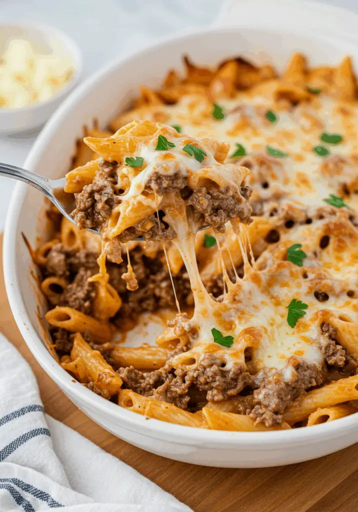 Philly Cheesesteak Pasta Bake