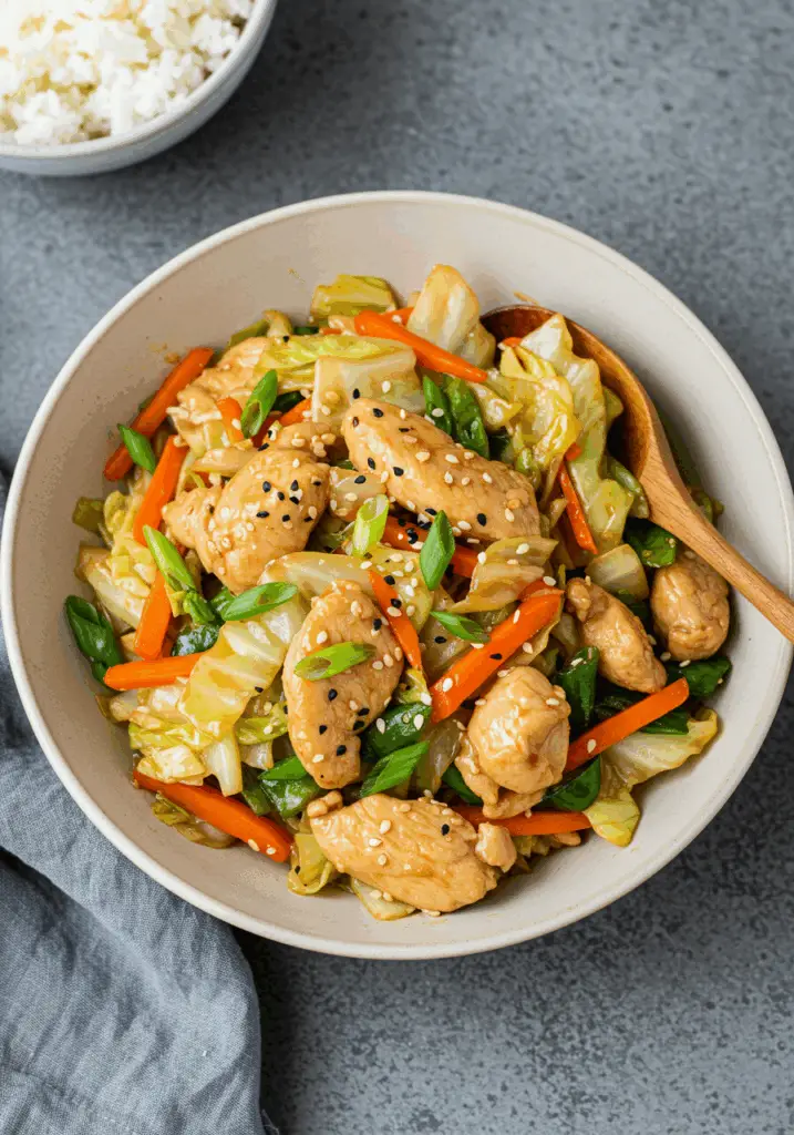 Chinese Chicken Cabbage Stir-Fry