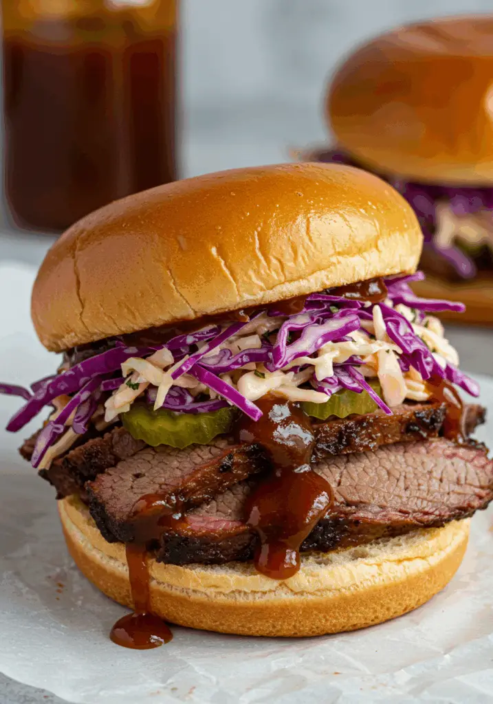 Brisket Sandwich with Pickled Red Cabbage