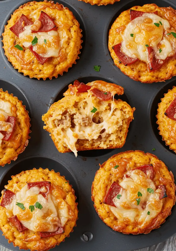 Keto Carnivore Pizza Muffins