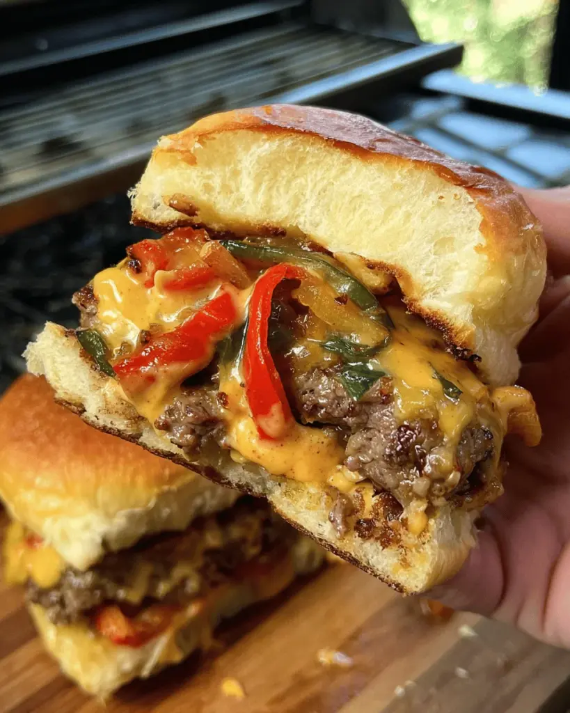 Cheeseburger Sliders with Queso