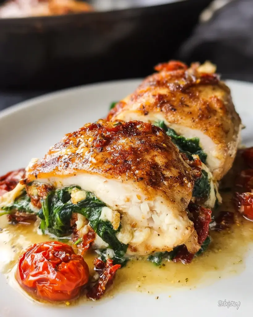 Chicken with Sundried Tomatoes and Spinach