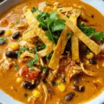 Crock Pot Creamy Chicken Tortilla Soup