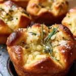 Easy Garlic Rosemary Focaccia Muffins
