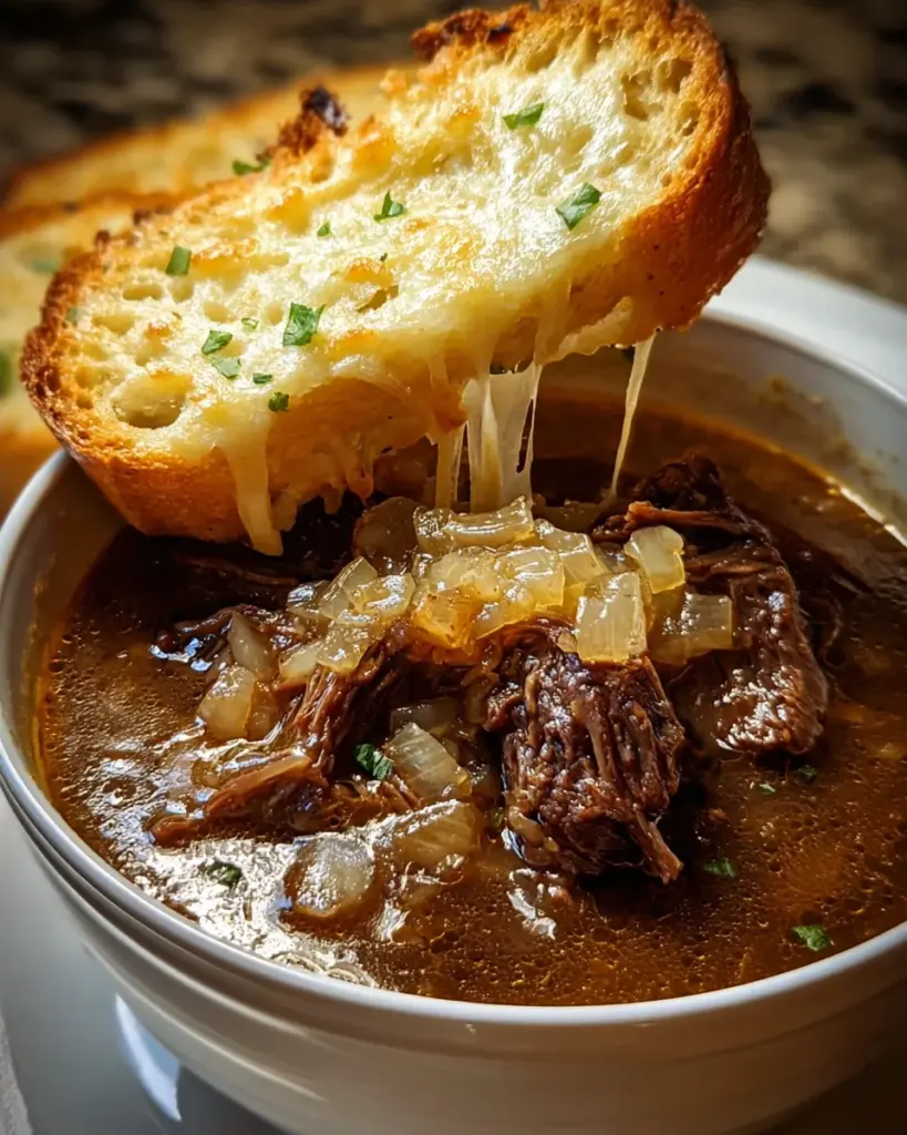 French Onion Beef Short Rib Soup