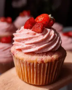 Fresh Strawberry Cupcakes