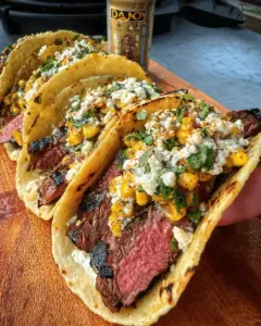 Grilled Elote Steak Tacos