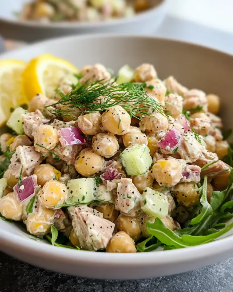 Healthy Tuna Garbanzo Bean Salad