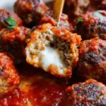 Mozzarella Stuffed Meatballs