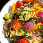 Orzo with Roasted Vegetables (Easy!)